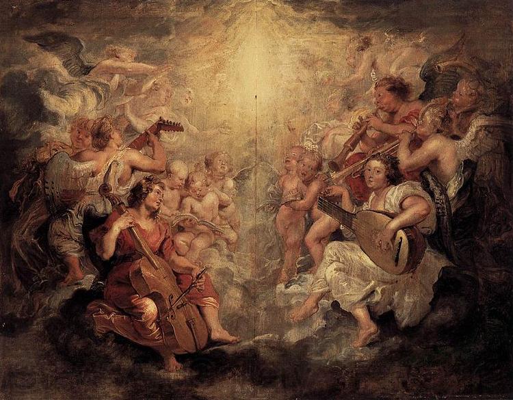 Peter Paul Rubens Music Making Angels Norge oil painting art